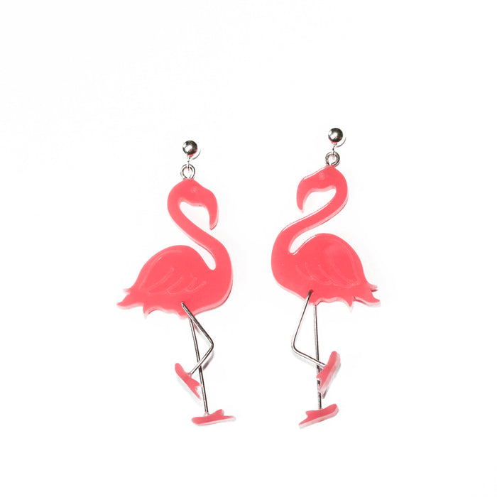 African Flaming Neon Version Perspex Earrings