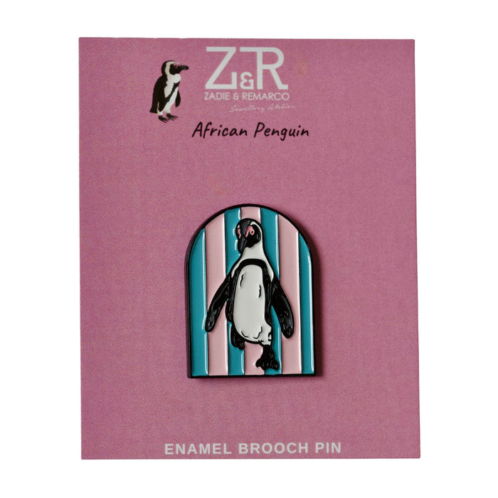 African Penguin Enamel Brooch Pin