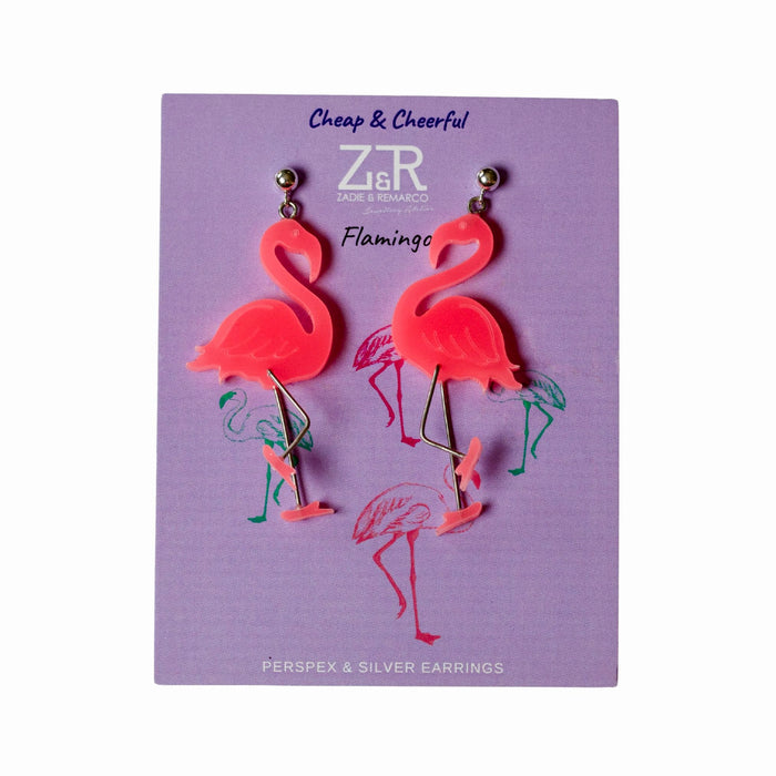 African Flaming Neon Version Perspex Earrings