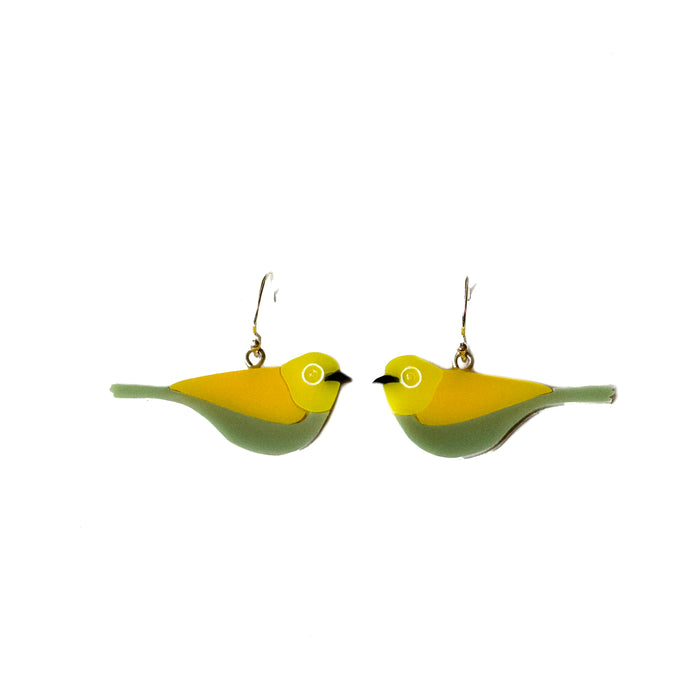 Cape White Eye Perspex Earrings
