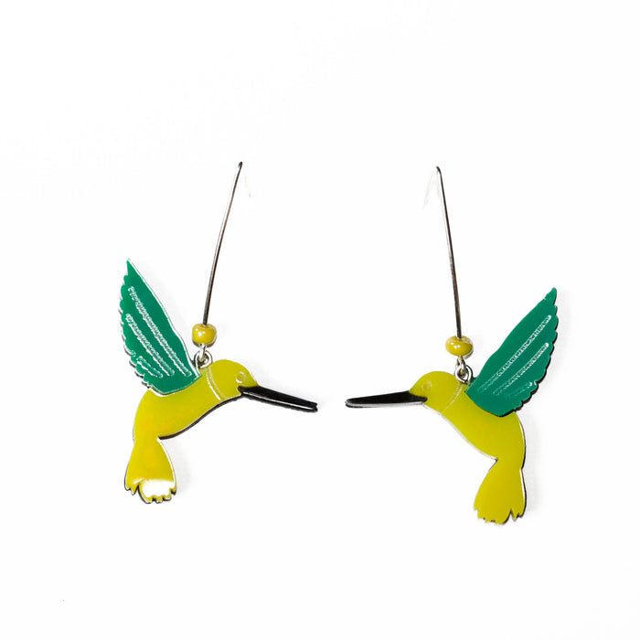 Collared Sunbird Perspex Earrings