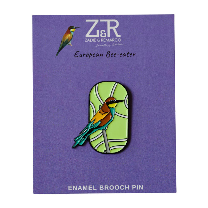 European Bee-eater Bird Enamel Brooch Pin