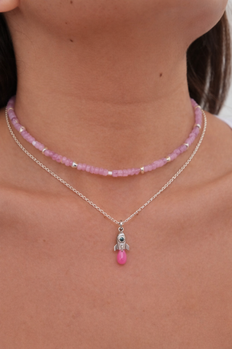 Sterling Silver Rocket Pendant