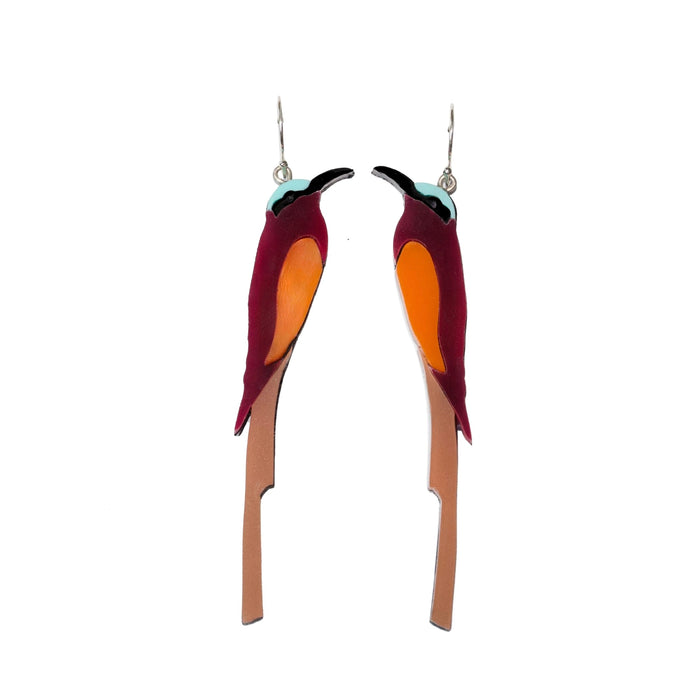 Southern Carmine Bee-eater Perspex Earrings