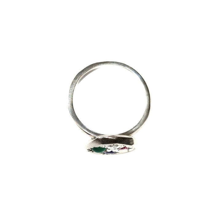 Sterling Silver Stargazer Ring with 4 stones