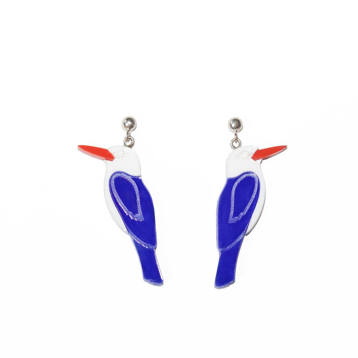 Woodland Kingfisher Perspex Earrings